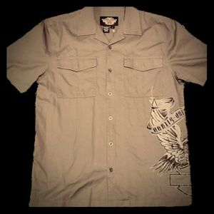 Harley Davidson button up shirt-short sleeve